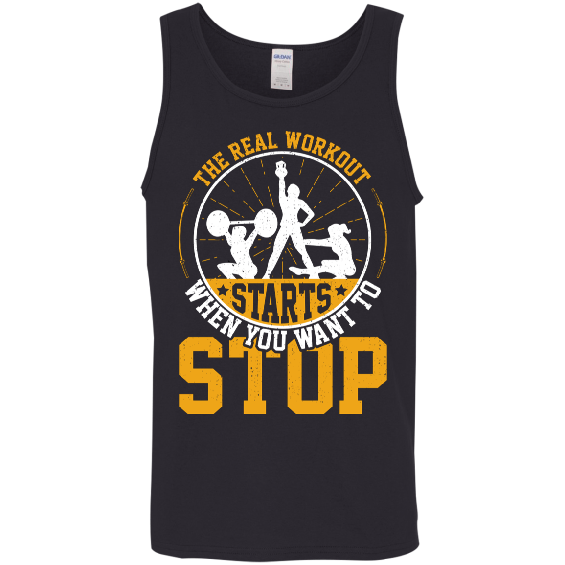 "The Real Workout Starts When You Want To Stop" Tank Top – Ideal for Gym Goers & Fitness Enthusiasts!
