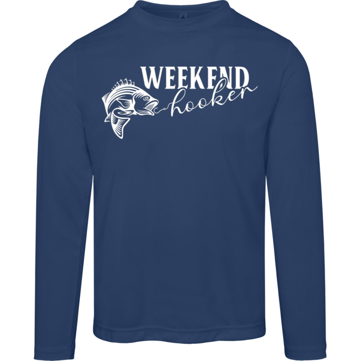 "Weekend Hooker" Long-Sleeved Fishing Tee – Moisture-Wicking & UV 40+ Protection!