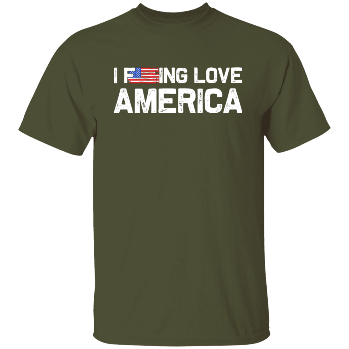 Patriot's Pride: "I F-ing Love America" Flag T-Shirt