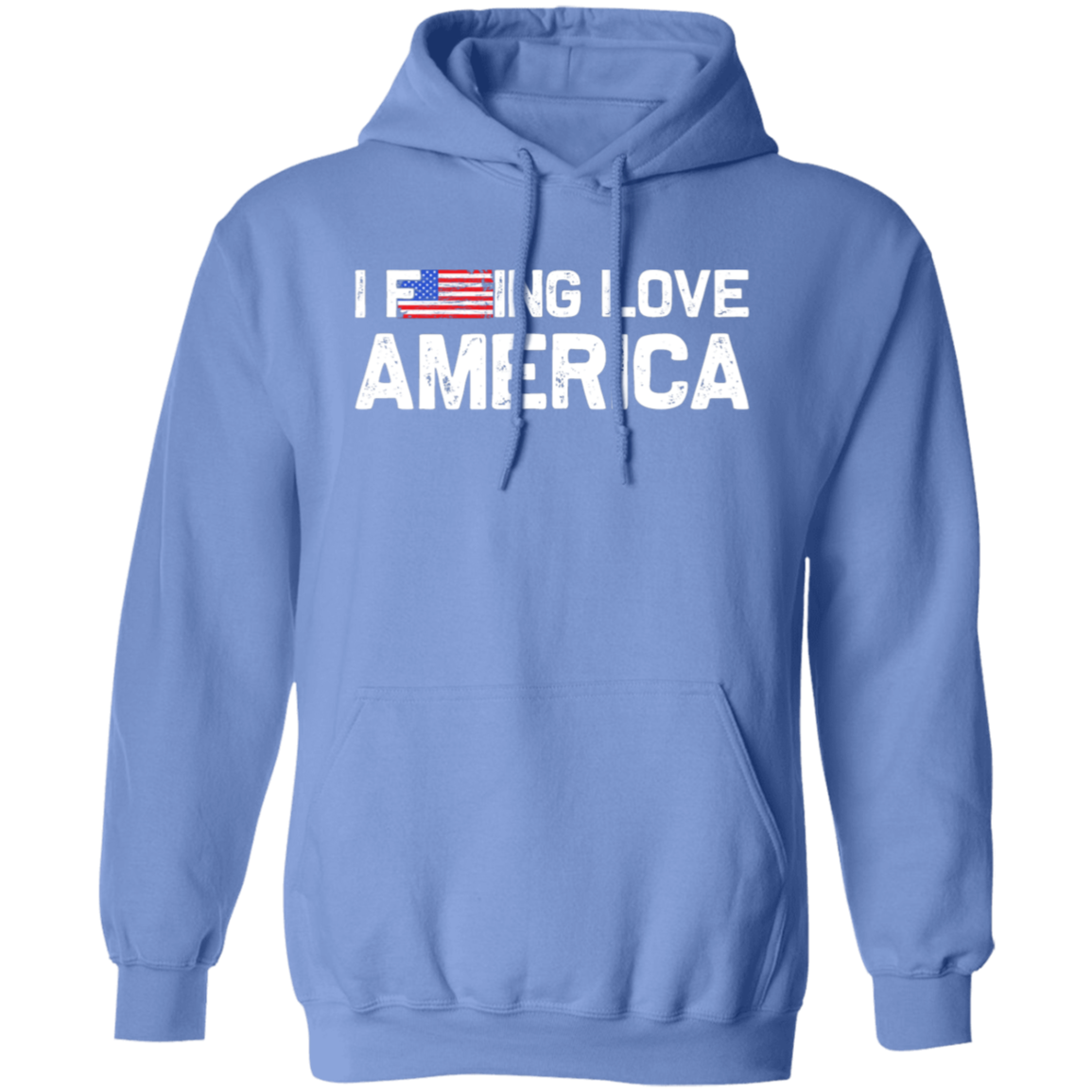Patriot's Pride: "I F-ing Love America" Flag Hoodie