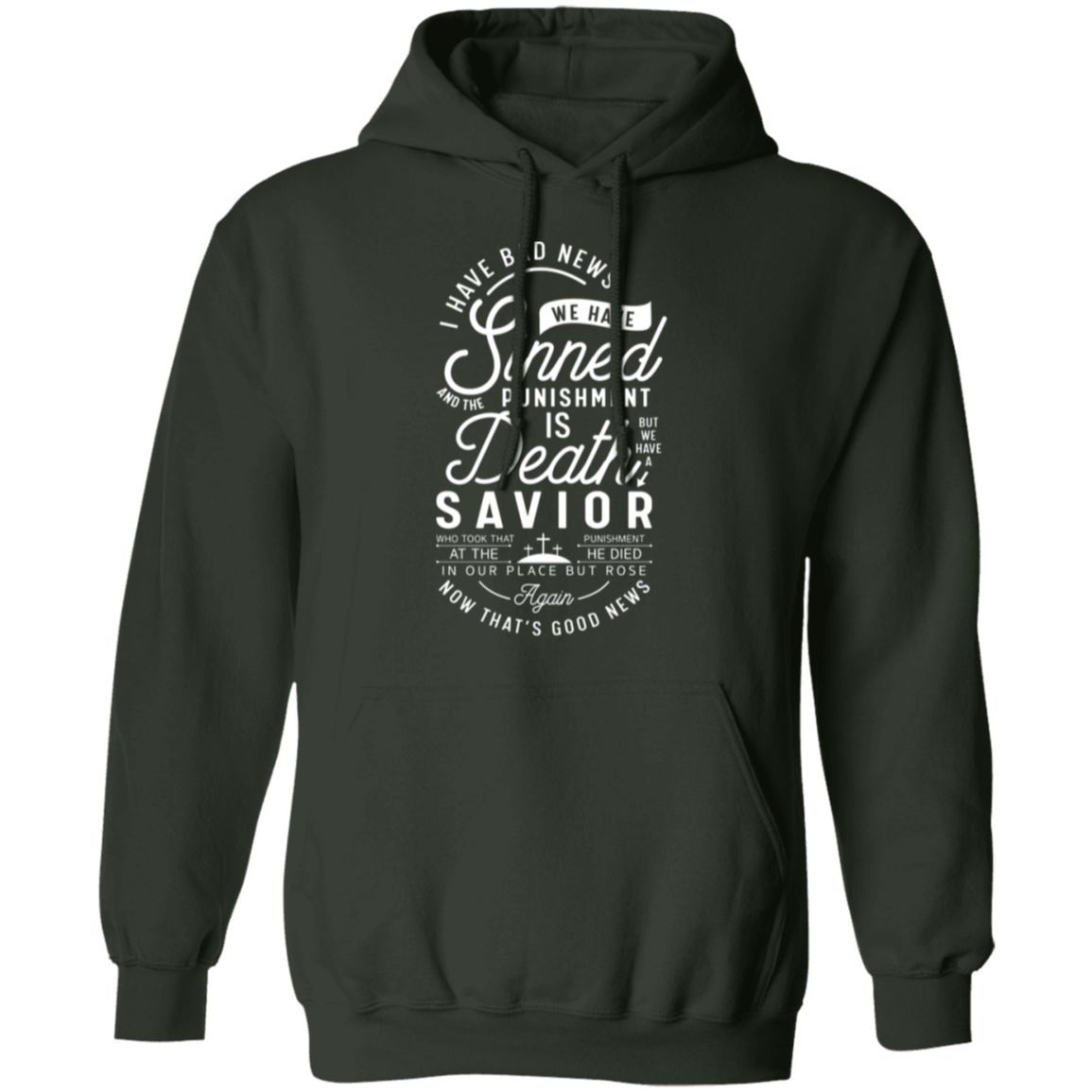 "From Sin to Salvation": Christian Good News Pullover Hoodie