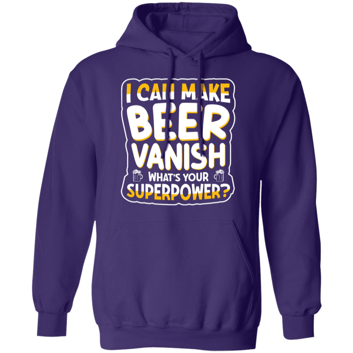 "I Can Make Beer Vanish" Superpower Hoodie – Cozy & Funny for Beer Lovers & Happy Hour Heroes