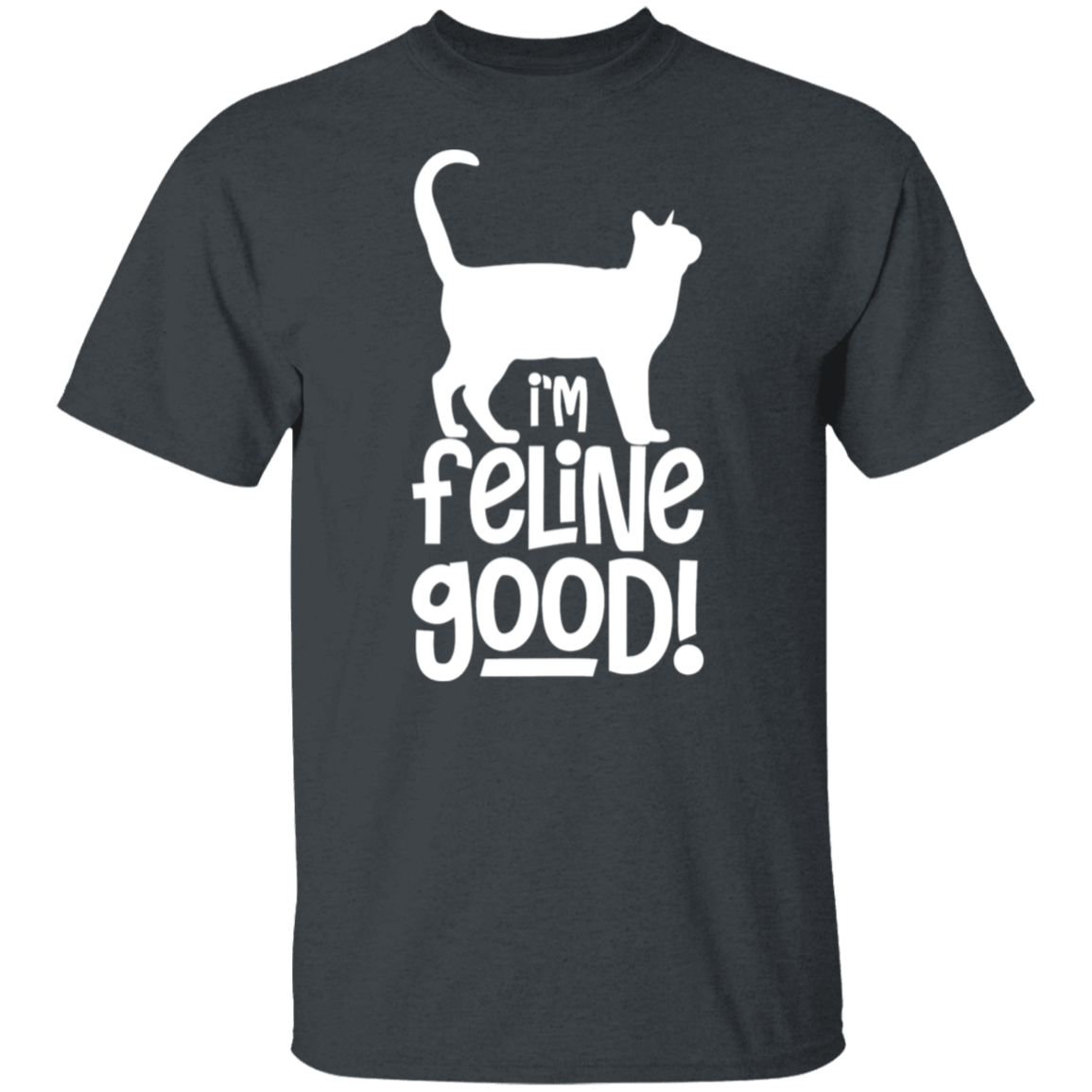 "I'm Feline Good" Cat Lover's T-Shirt - Perfect Gift for Cat Owners, Cat Ladies, and Cat Enthusiasts!