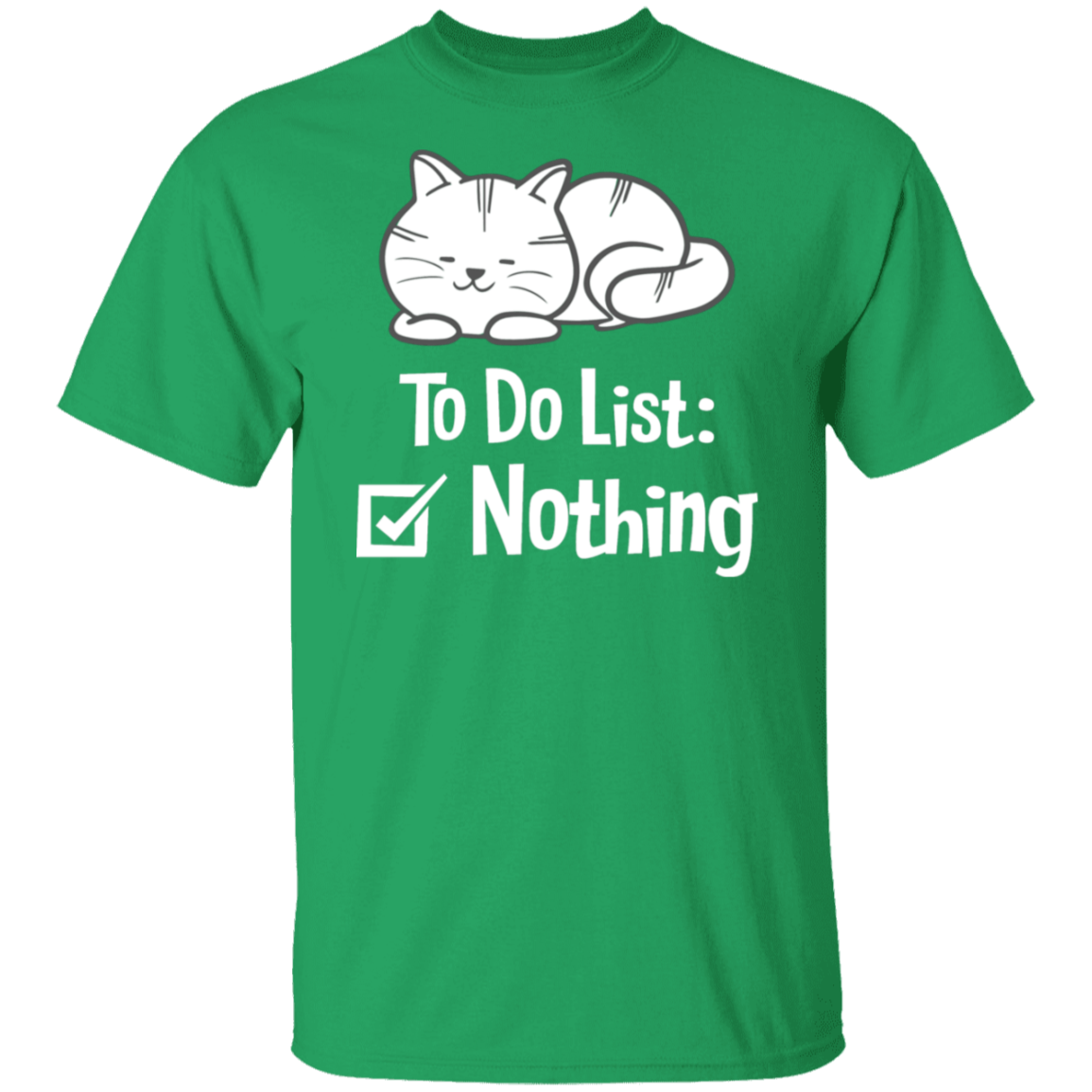 "Purrfectly Lazy: To Do List - Nothing" Cat T-Shirt for Relaxation & Cat Lovers!