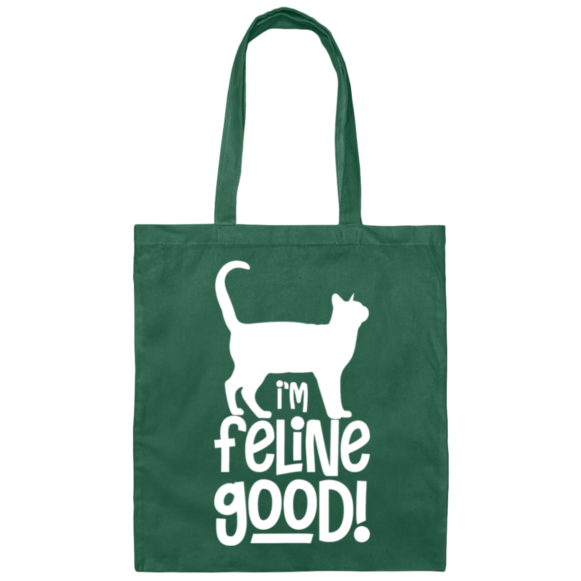 "I'm Feline Good" Cat Lover's Tote Bag - Cute and Practical Gift for Cat Owners, Cat Ladies, and Cat Enthusiasts!
