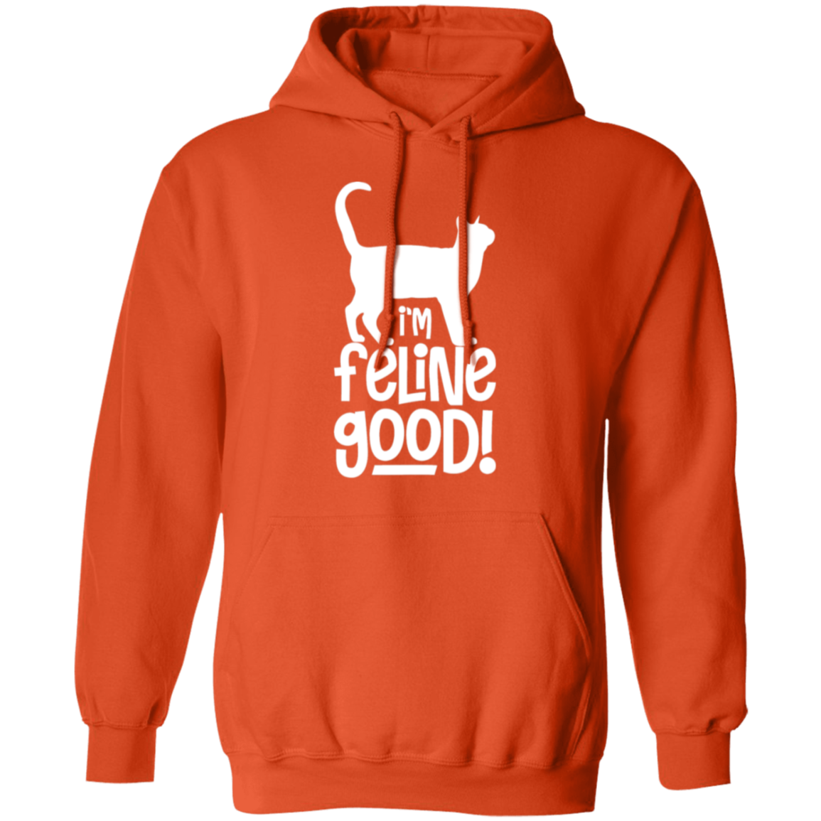 "I'm Feline Good" Cat Lover's Hoodie - Cozy Gift for Cat Owners, Cat Ladies, and Cat Enthusiasts!