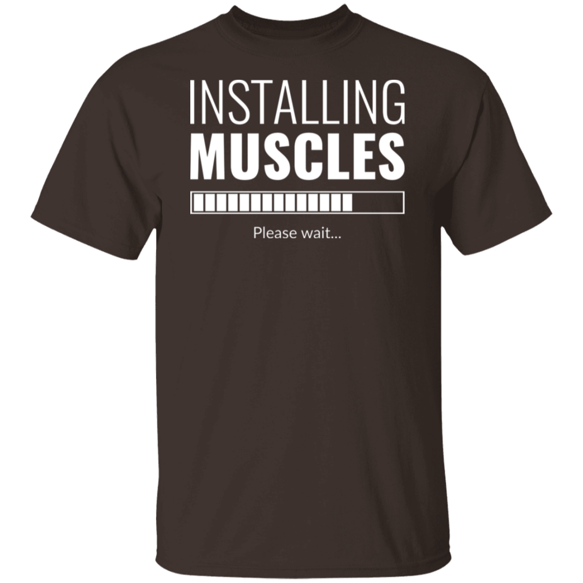 "Installing Muscles": Progressing Fitness T-Shirt – Gym Enthusiast's Top Choice!