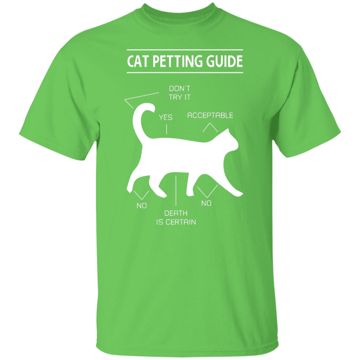 "Cat Petting Guide" T-Shirt – Master the Feline Touch!