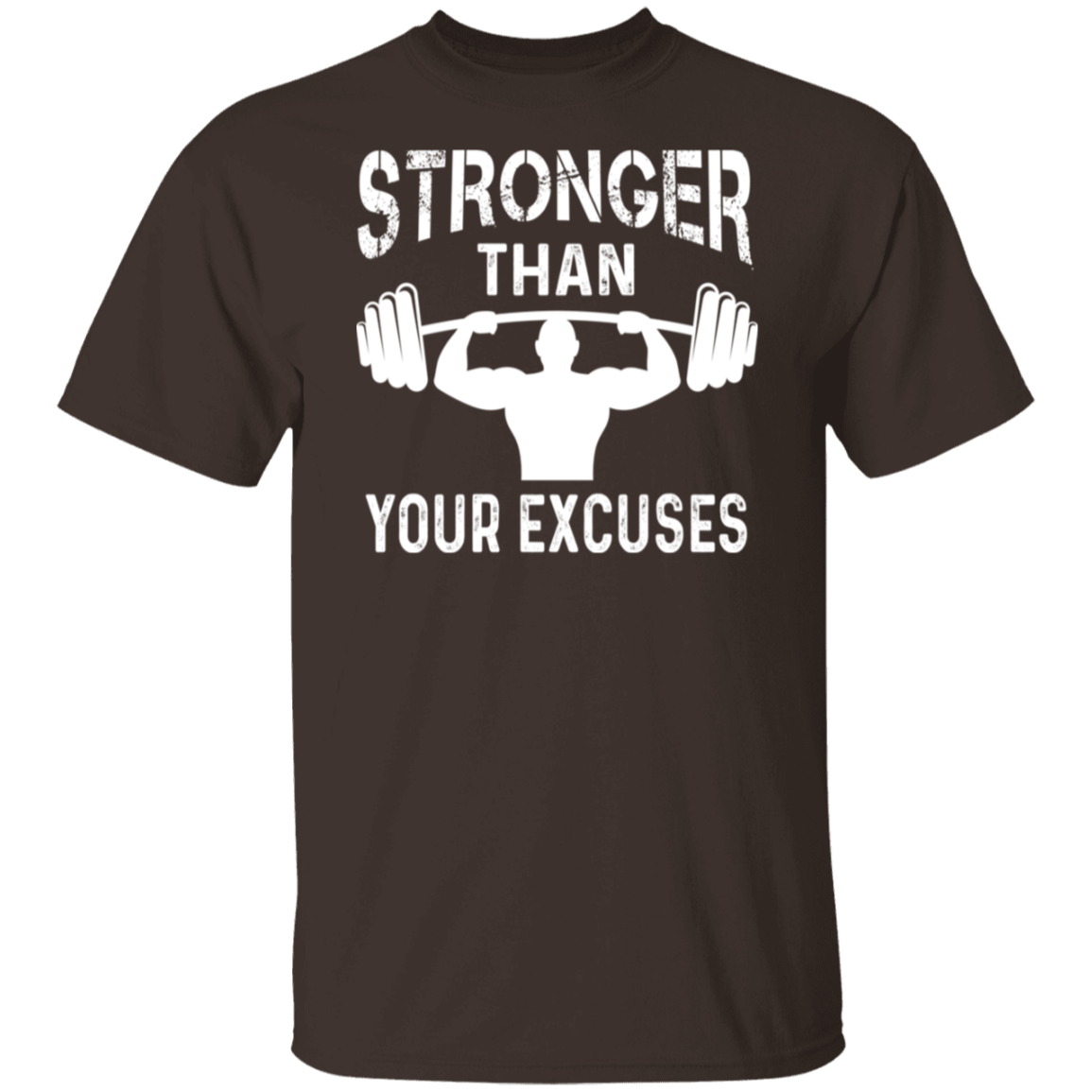 "Stronger Than Your Excuses" – Motivational Fitness T-Shirt for Gym Enthusiasts!