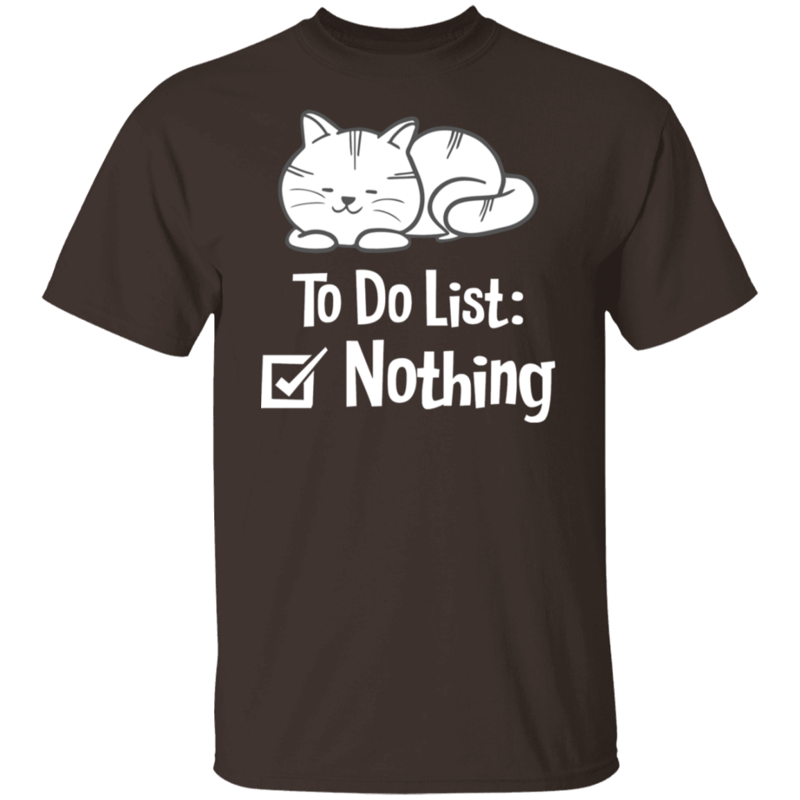"Purrfectly Lazy: To Do List - Nothing" Cat T-Shirt for Relaxation & Cat Lovers!