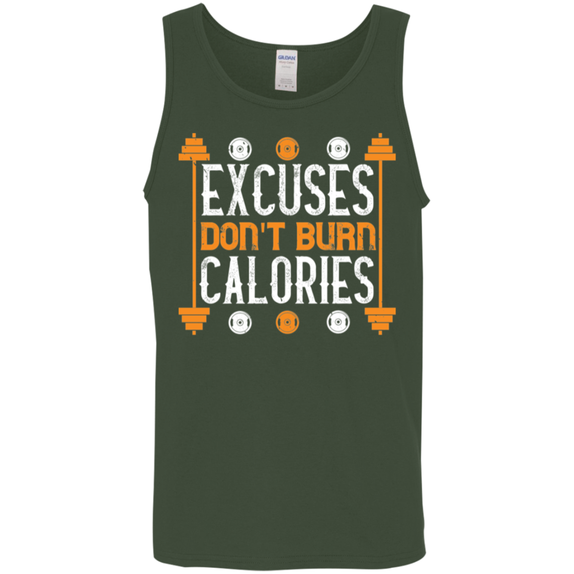 "Excuses Don't Burn Calories" Fitness Tank Top – Perfect for Weight Lifting & Gym Workouts!