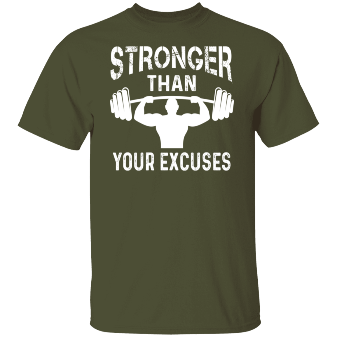 "Stronger Than Your Excuses" – Motivational Fitness T-Shirt for Gym Enthusiasts!