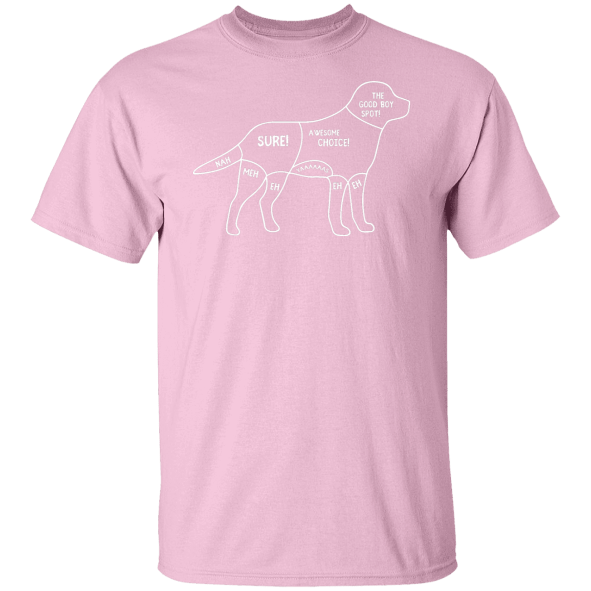 "Pup's Petting Guide" T-Shirt: Wear Your Dog's Favorite Spots!