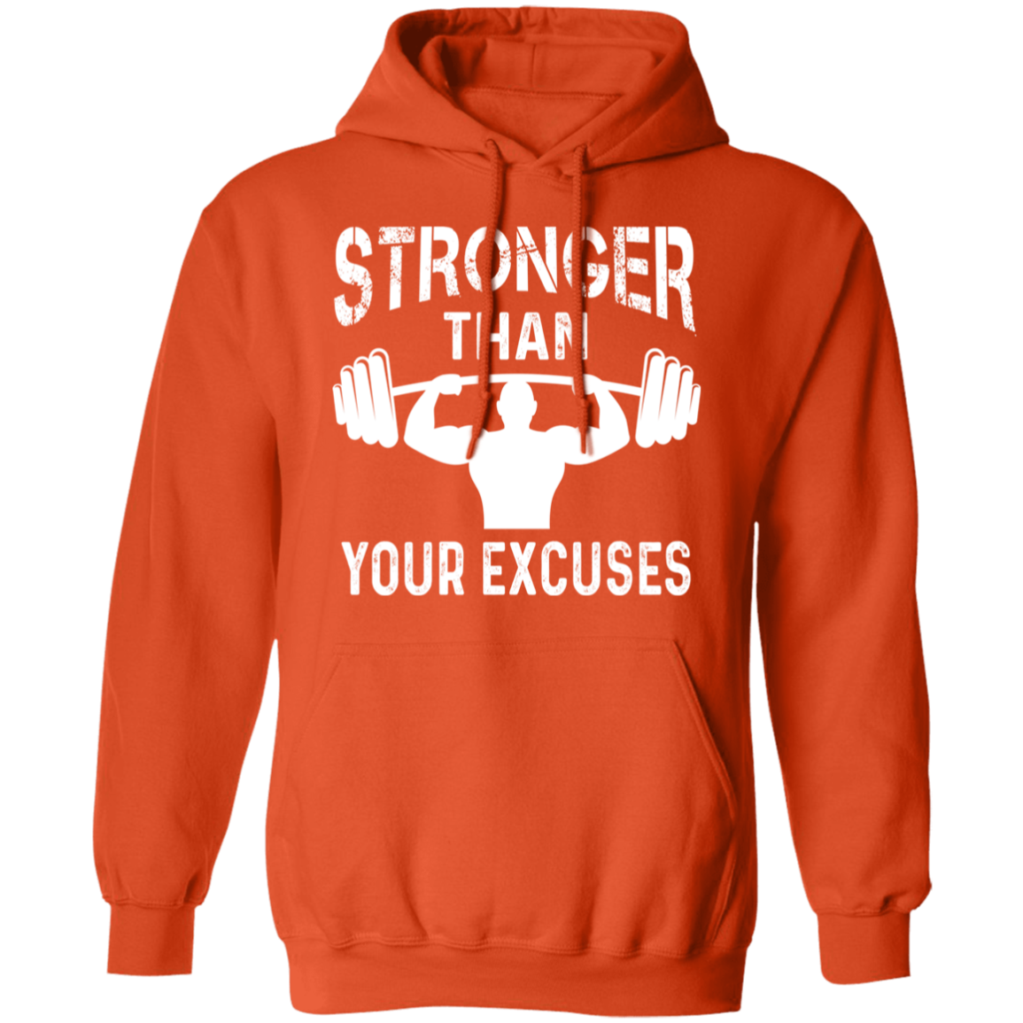 "Stronger Than Your Excuses" – Motivational Hoodie for Gym Rats and Weightlifters!