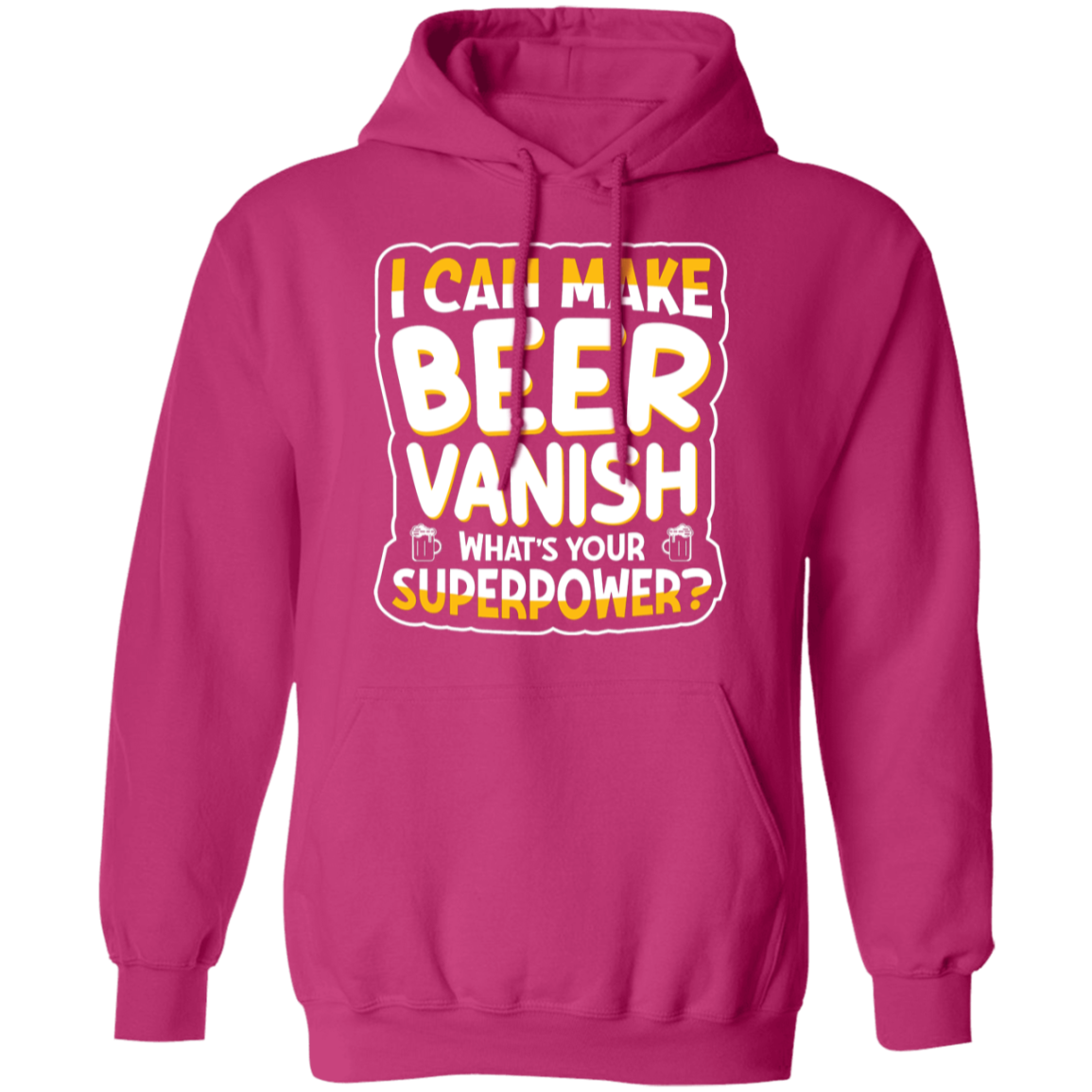 "I Can Make Beer Vanish" Superpower Hoodie – Cozy & Funny for Beer Lovers & Happy Hour Heroes
