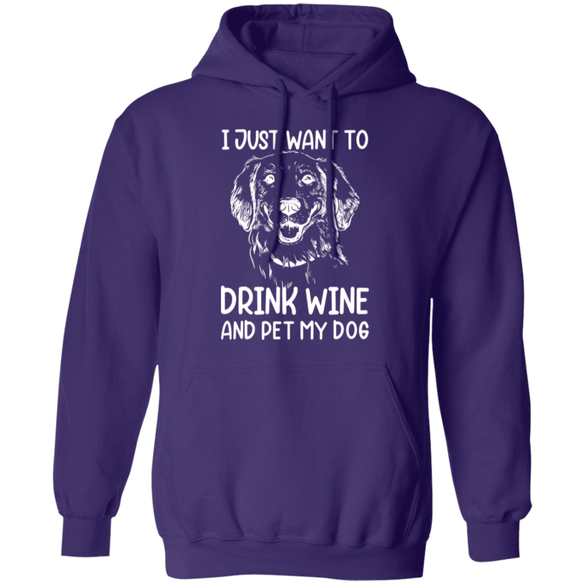 "Wine, Wag, and Unwind": Cozy Dog Lover’s Hoodie