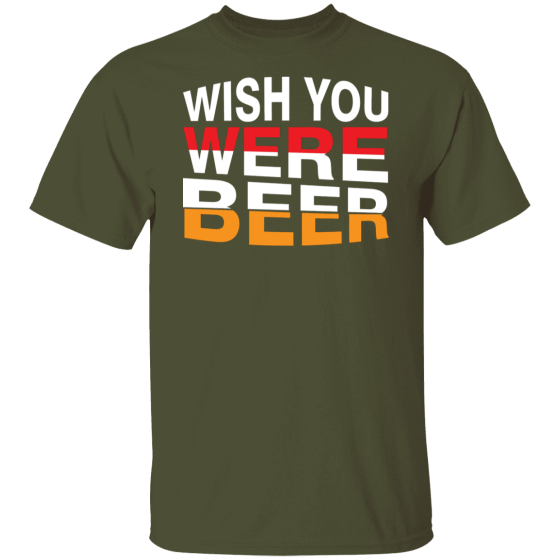 "Wish You Were Beer" T-Shirt – Perfect for Beer Lovers & Happy Hour Fans!