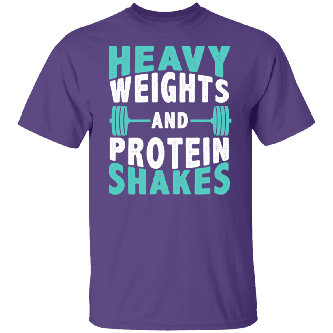 "Heavy Weights and Protein Shakes" Gym T-Shirt – Perfect for Fitness Enthusiasts & Weight Lifters!