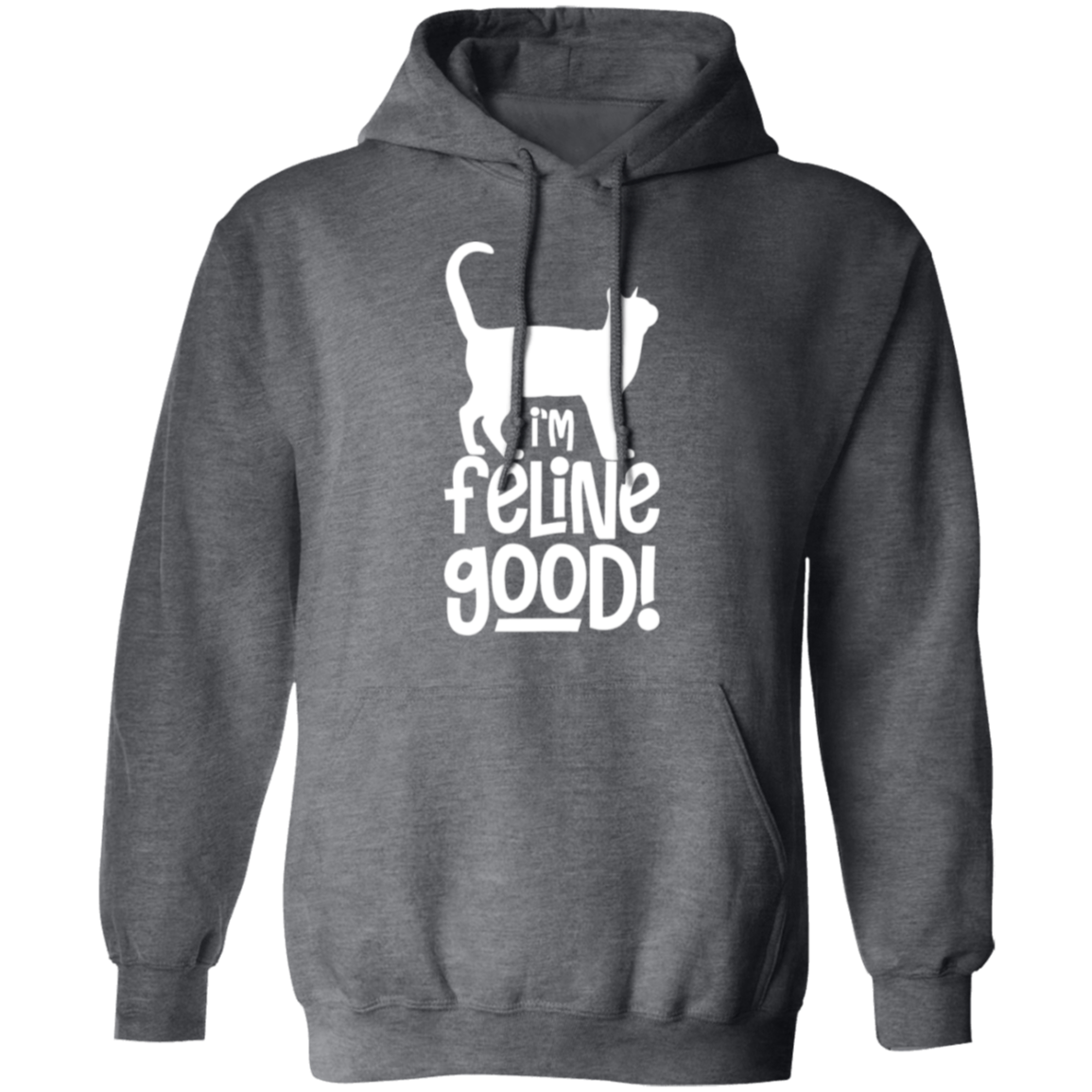 "I'm Feline Good" Cat Lover's Hoodie - Cozy Gift for Cat Owners, Cat Ladies, and Cat Enthusiasts!
