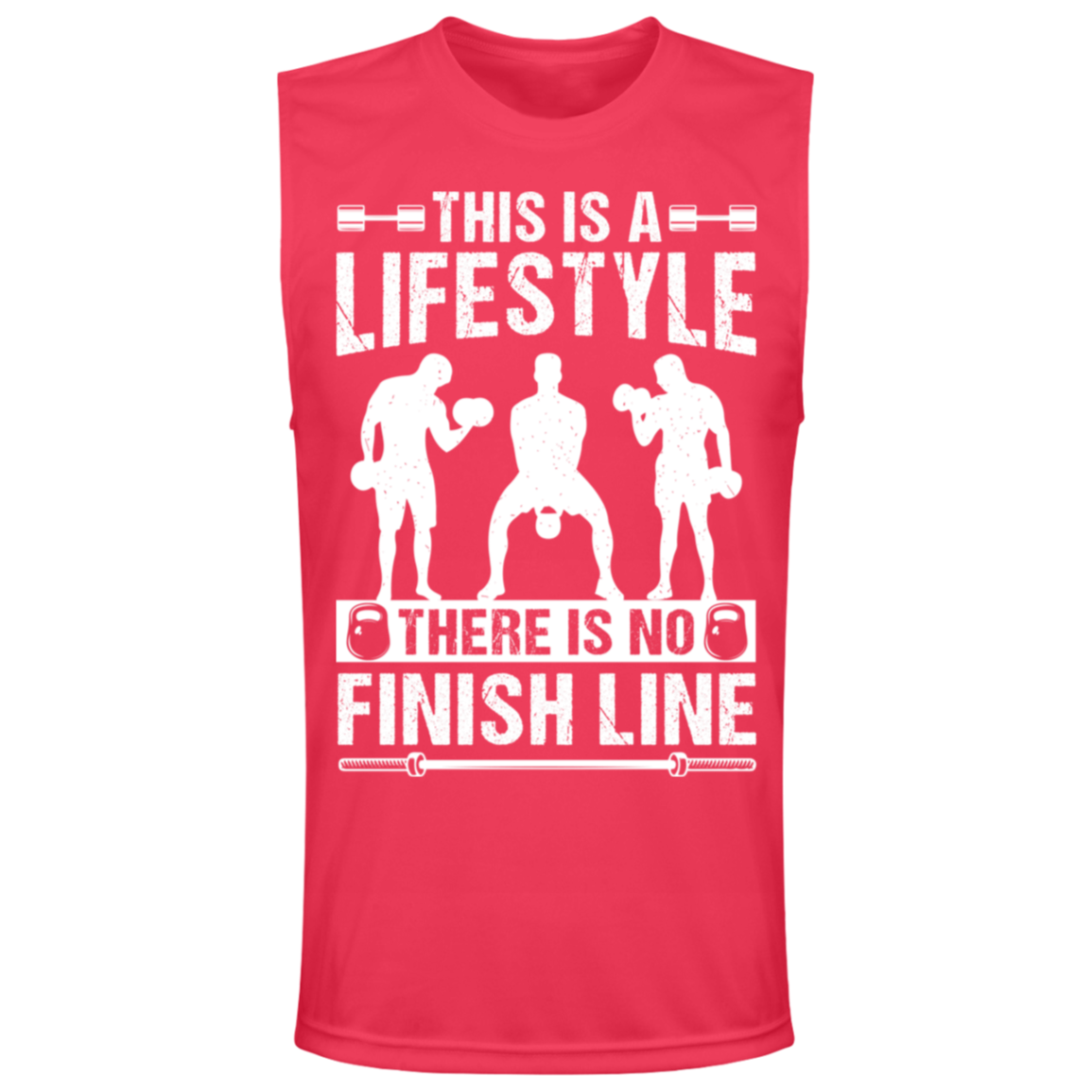 "No Finish Line" Muscle Tee - Embrace the Fitness Lifestyle!