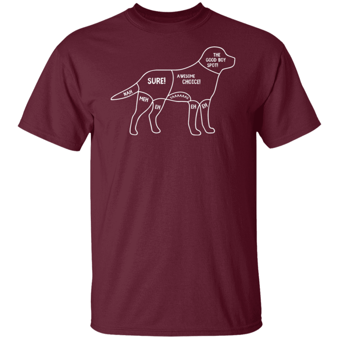 "Pup's Petting Guide" T-Shirt: Wear Your Dog's Favorite Spots!
