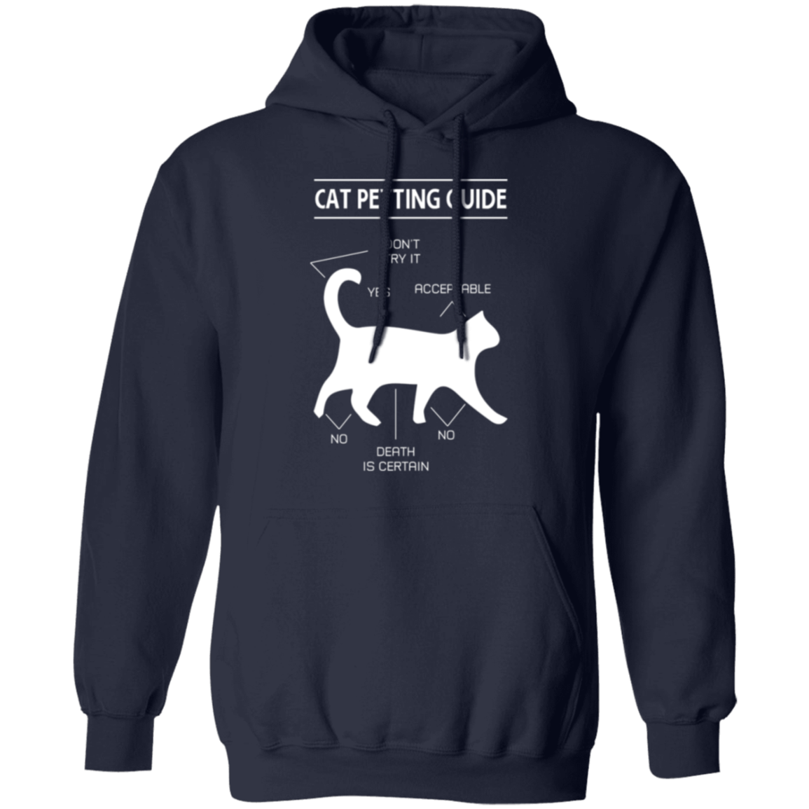 "Cat Petting Guide" Hoodie – Cozy Up with Feline Wisdom!