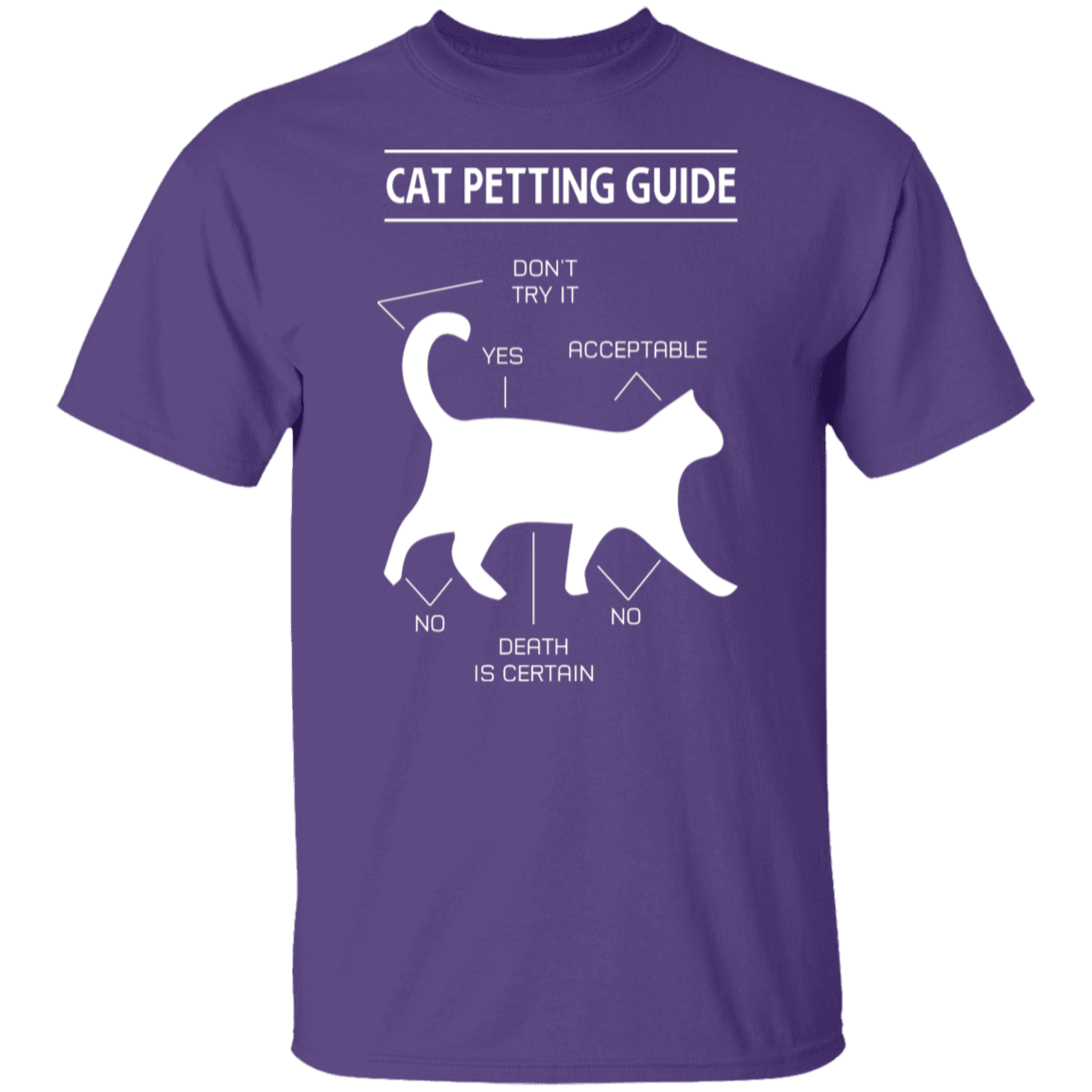 "Cat Petting Guide" T-Shirt – Master the Feline Touch!