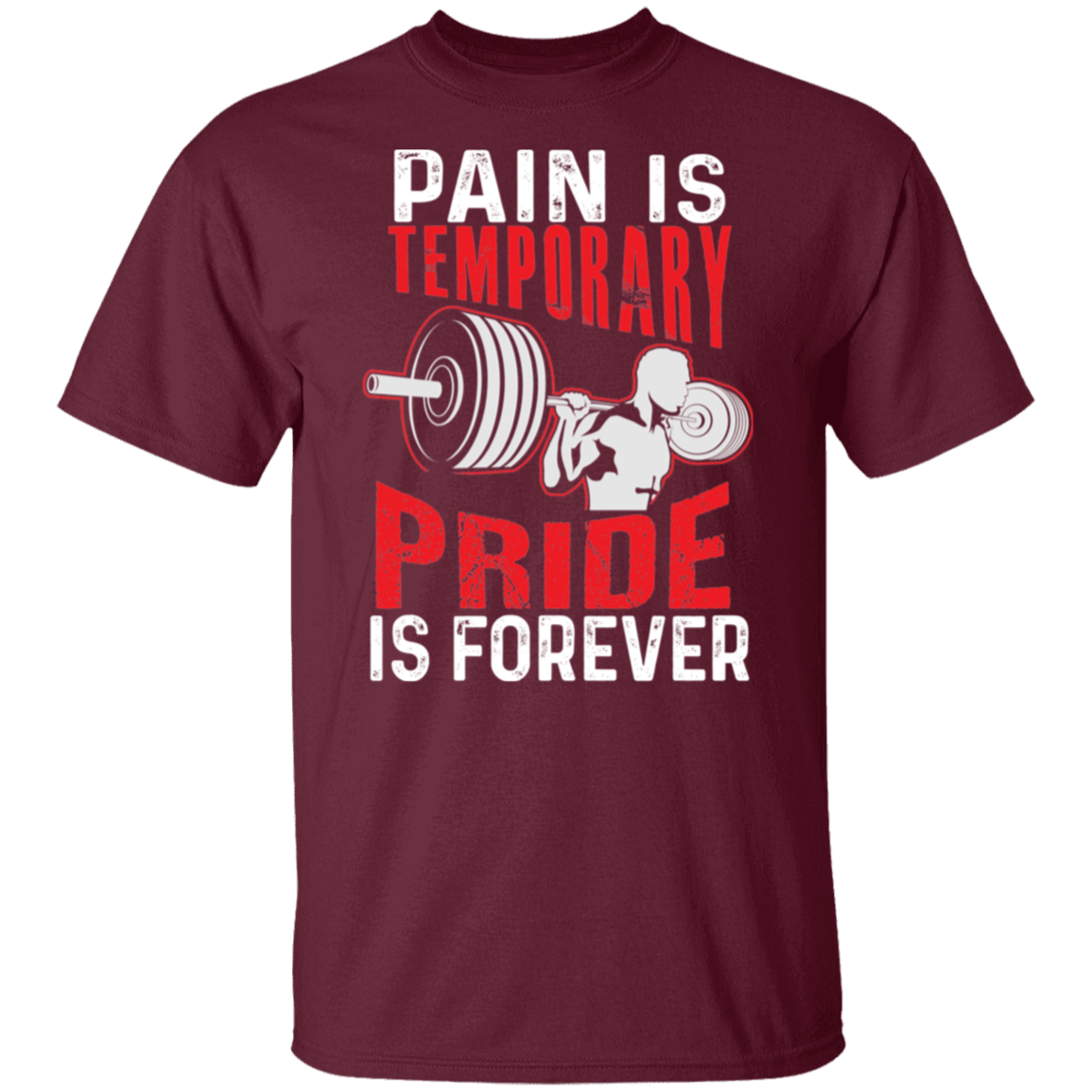 "Pain Is Temporary. Pride Is Forever." Fitness T-Shirt – Motivational Gym Shirt for Weight Lifters!