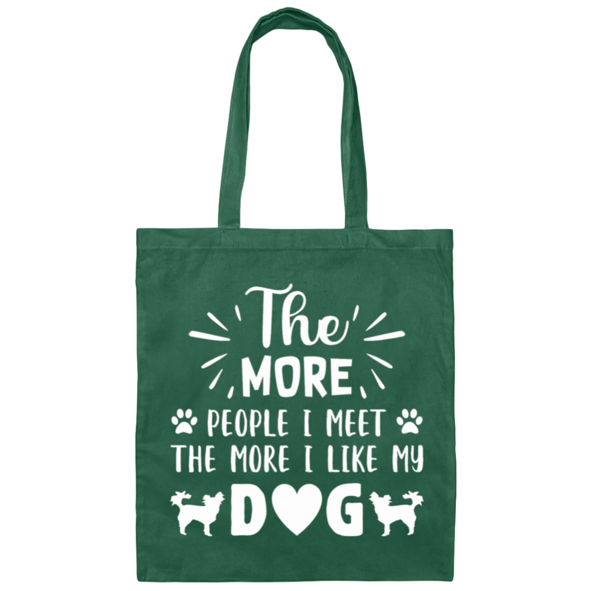 Dog Lover's Delight: "The More People I Meet, The More I Like My Dog" Tote Bag