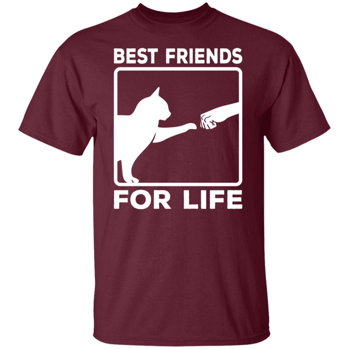 "Best Friends For Life" - Cat & Human Fist Bump T-Shirt | Perfect for Cat Lovers & Pet Owners!