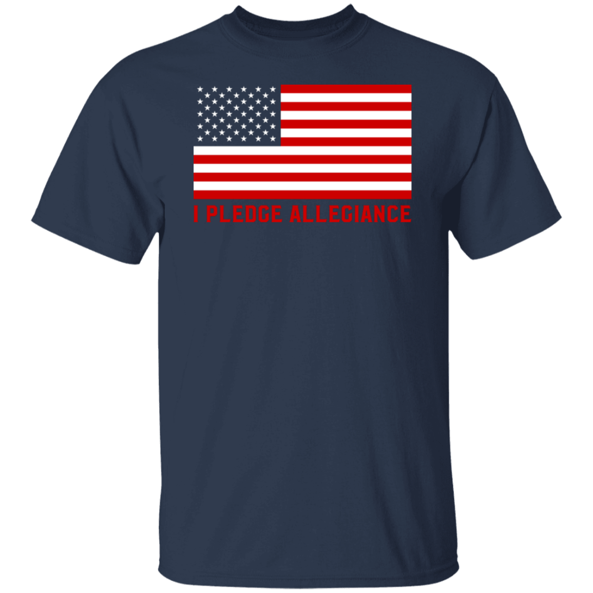 Pledge of Allegiance Patriotic T-Shirt - Proudly American Tee