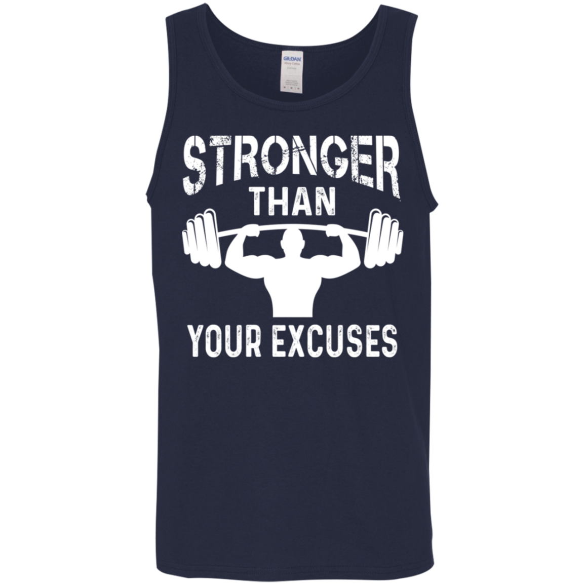 "Stronger Than Your Excuses" – Motivational Tank Top for Weightlifters!