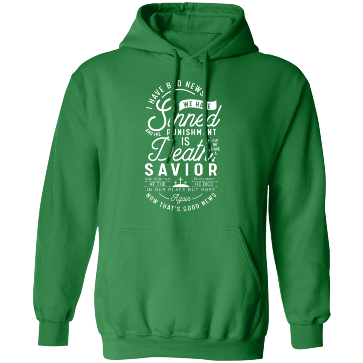 "From Sin to Salvation": Christian Good News Pullover Hoodie