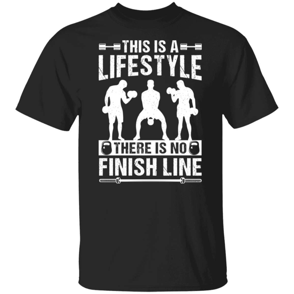 "No Finish Line" Fitness T-Shirt - Embrace the Gym Lifestyle!