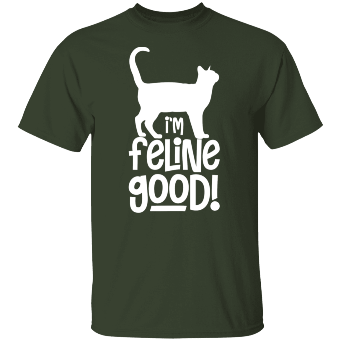 "I'm Feline Good" Cat Lover's T-Shirt - Perfect Gift for Cat Owners, Cat Ladies, and Cat Enthusiasts!