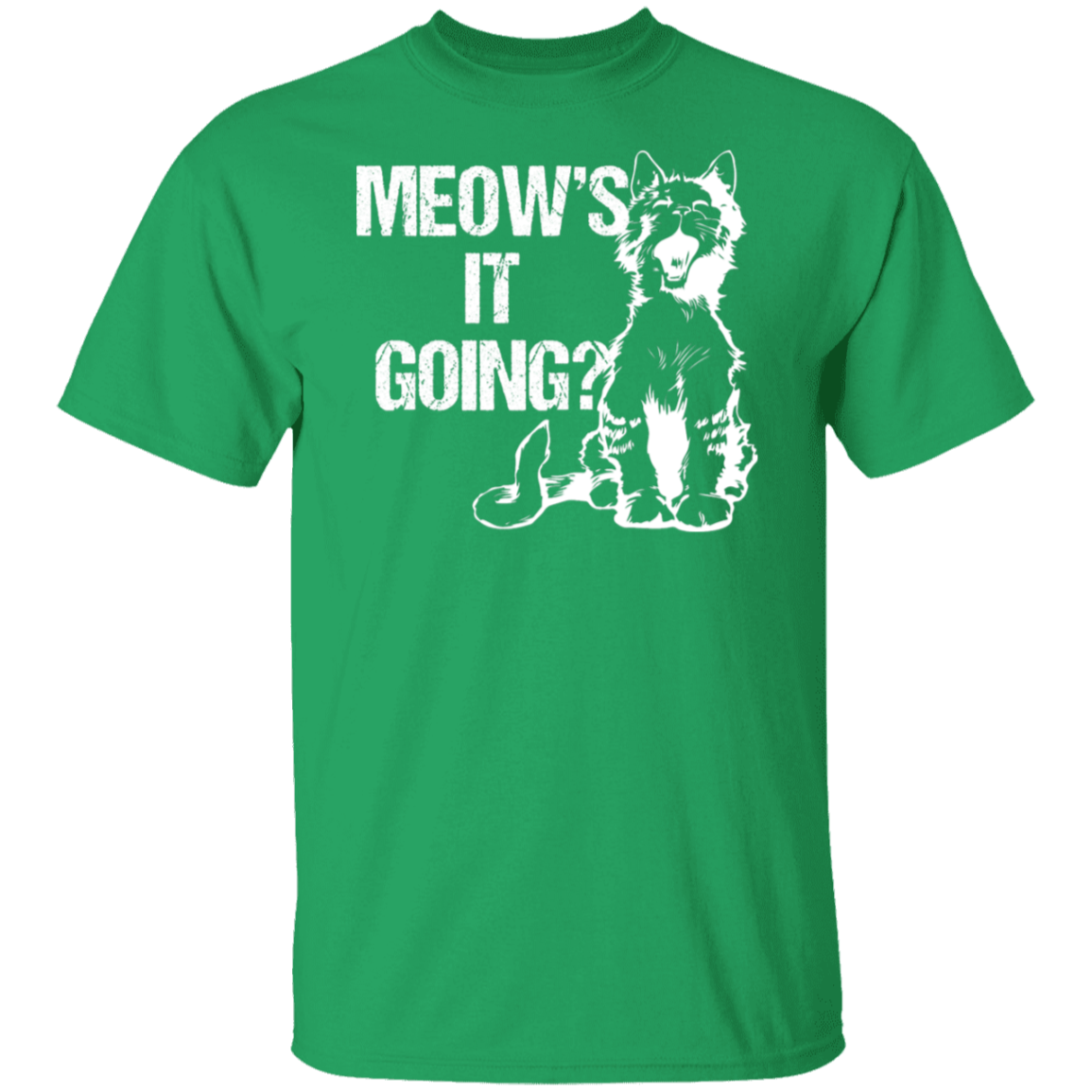 "Meow's It Going?" Cute Cat T-Shirt for Cat Lovers & Cat Ladies!