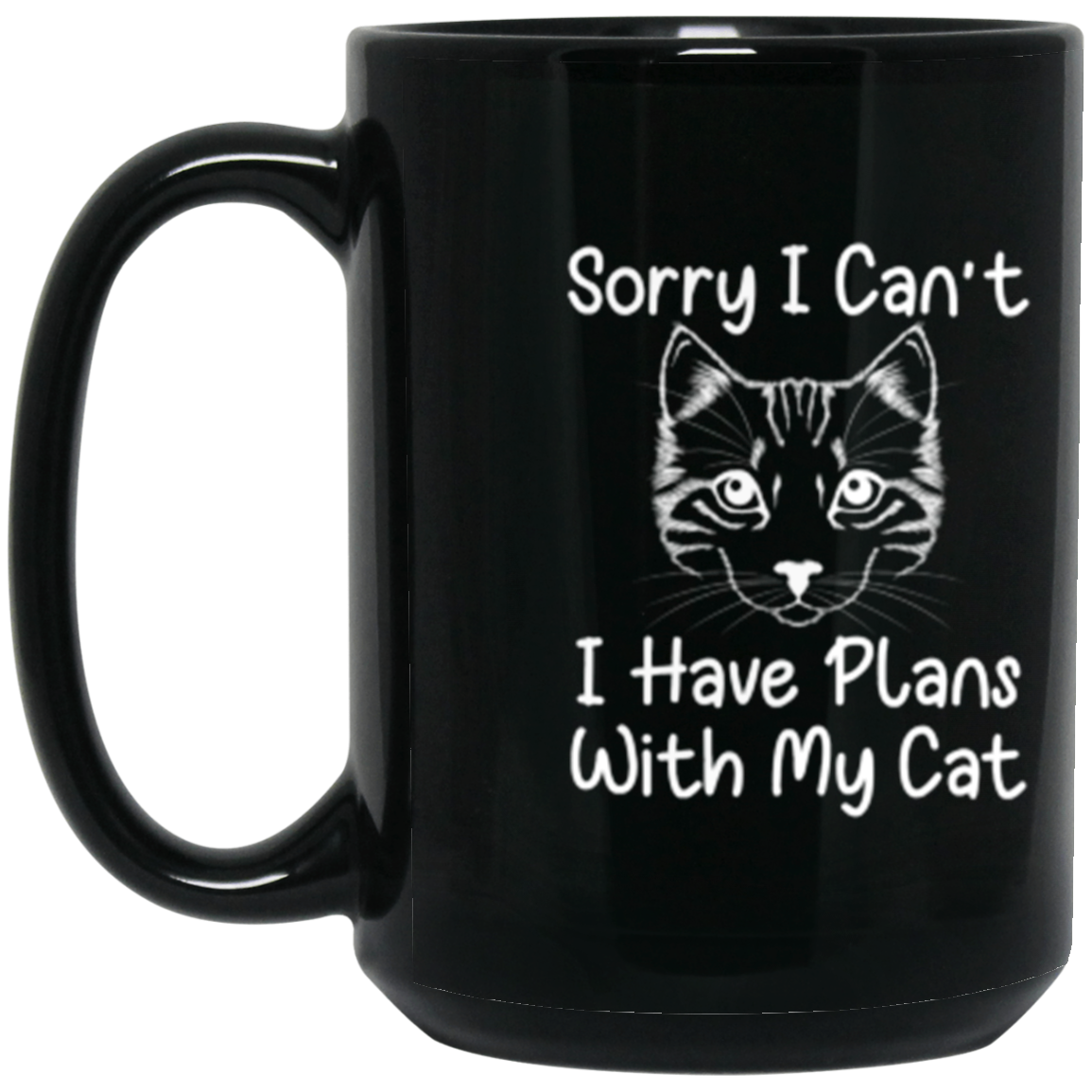 "Plans With My Cat" Funny Cat Lover Coffee Mug