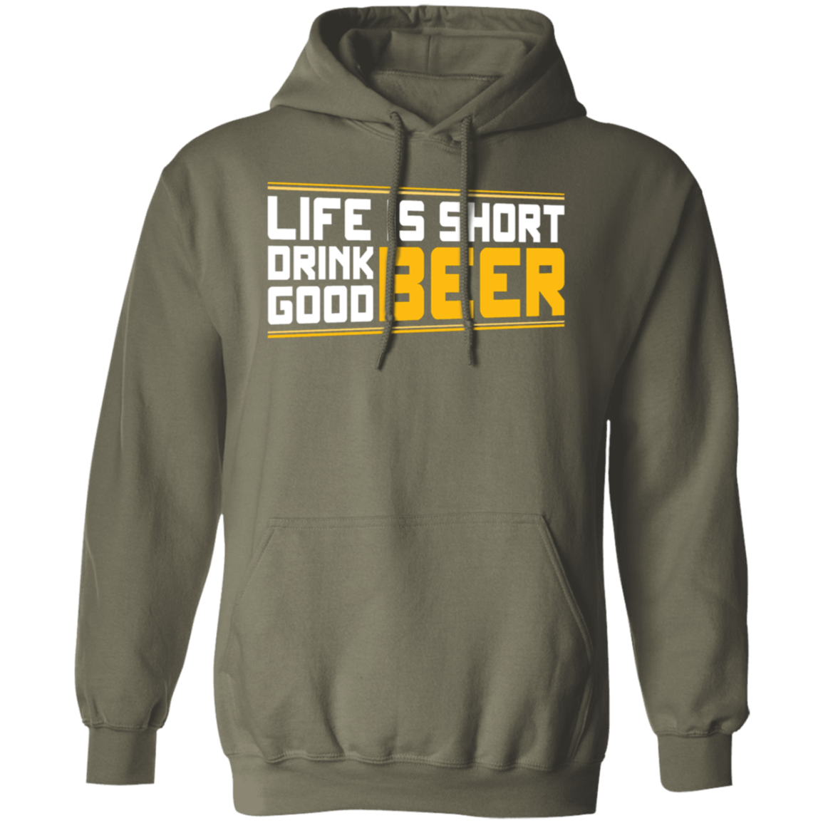 "Life is Short: Drink Good Beer" Hoodie – Cozy Comfort for Beer Lovers & Happy Hour Enthusiasts