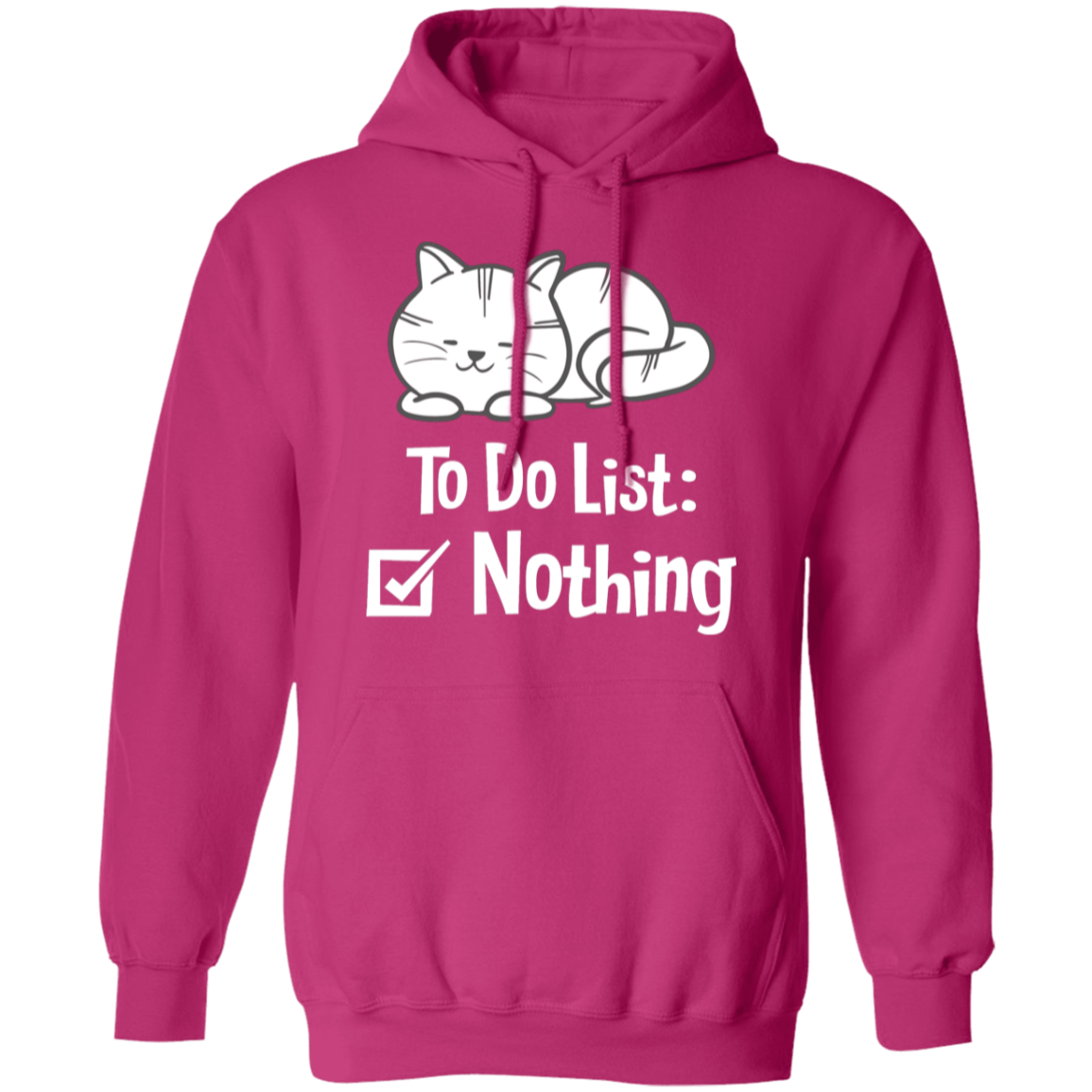 "Purrfectly Lazy: 'To Do List - Nothing" Cat Hoodie for Cozy Relaxation & Cat Lovers!