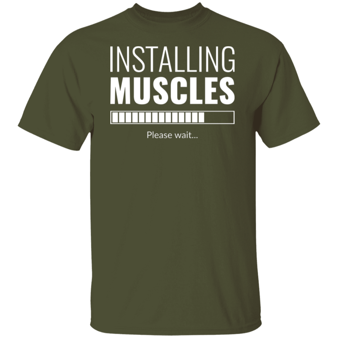 "Installing Muscles": Progressing Fitness T-Shirt – Gym Enthusiast's Top Choice!