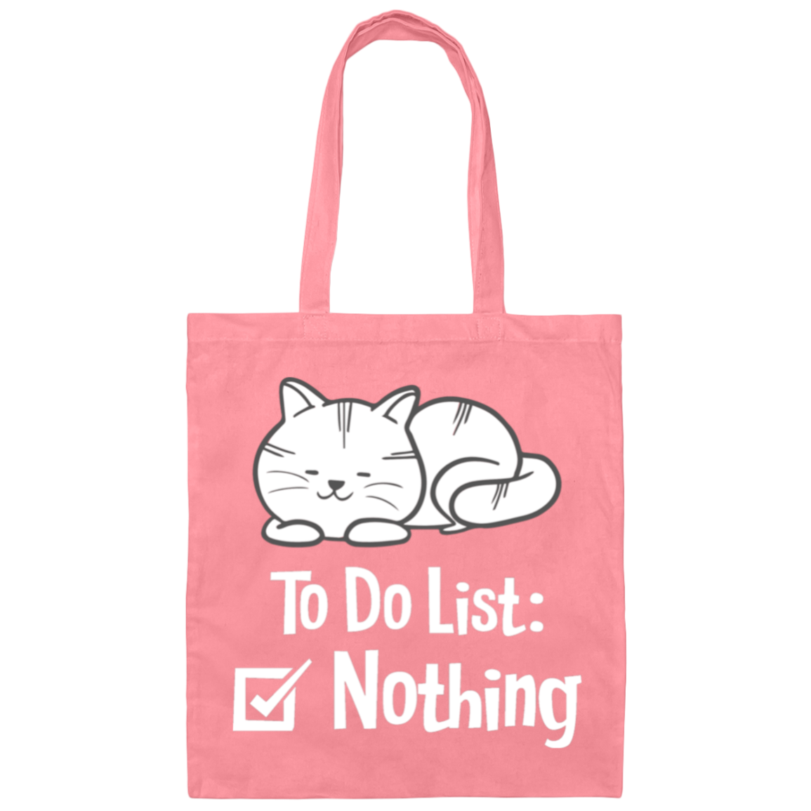 "Purrfectly Lazy: To Do List - Nothing" Cat Tote Bag for Relaxation & Cat Lovers!