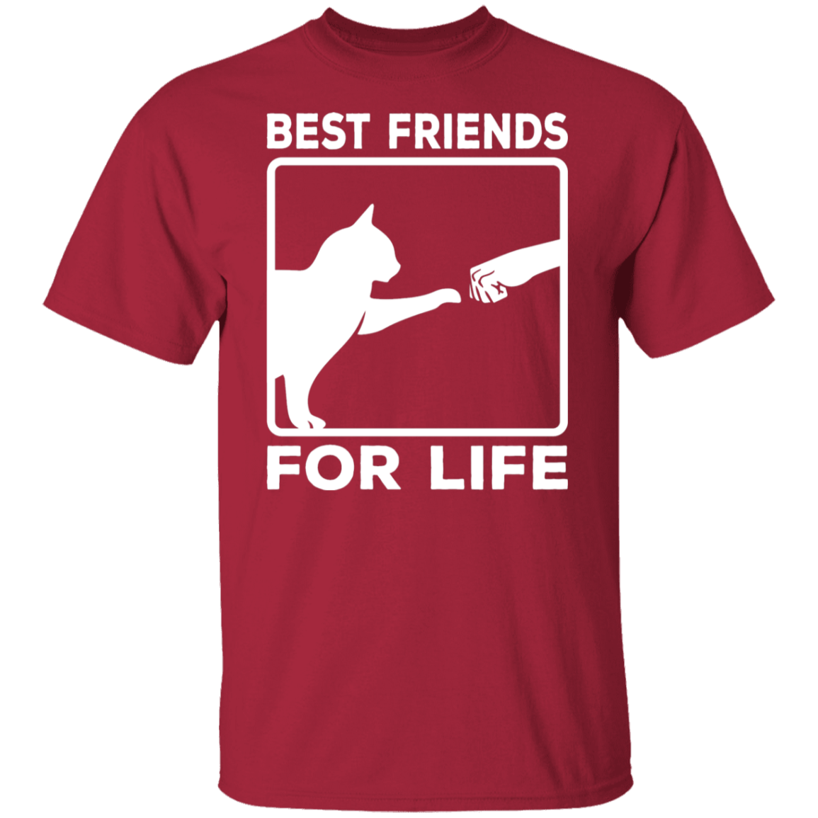 "Best Friends For Life" - Cat & Human Fist Bump T-Shirt | Perfect for Cat Lovers & Pet Owners!