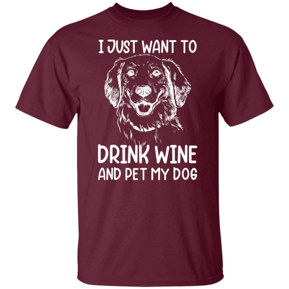 "Wine, Wag, and Unwind": Dog Lover's T-Shirt