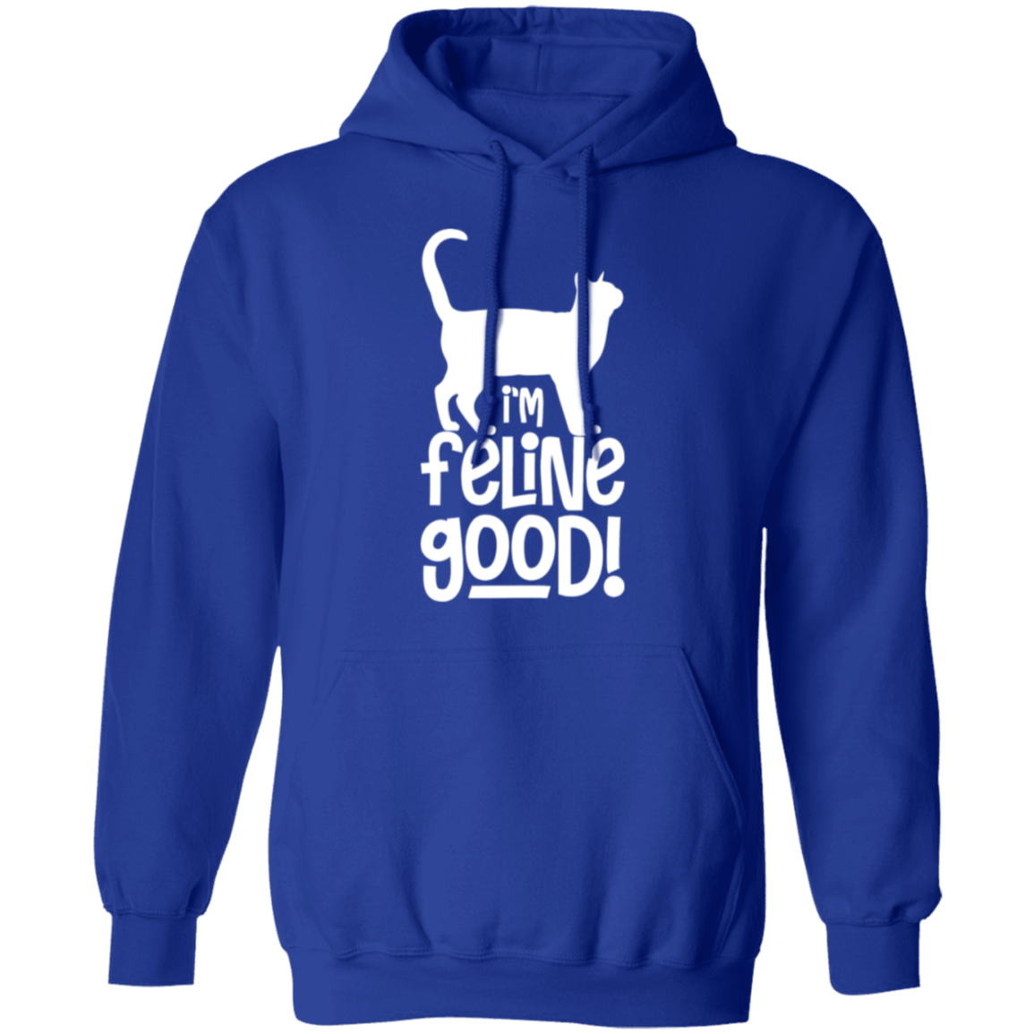 "I'm Feline Good" Cat Lover's Hoodie - Cozy Gift for Cat Owners, Cat Ladies, and Cat Enthusiasts!