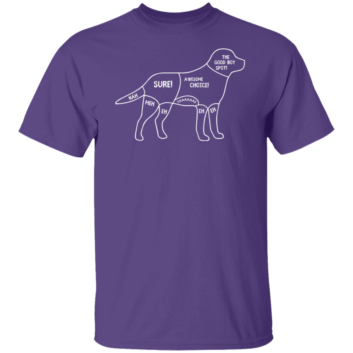 "Pup's Petting Guide" T-Shirt: Wear Your Dog's Favorite Spots!