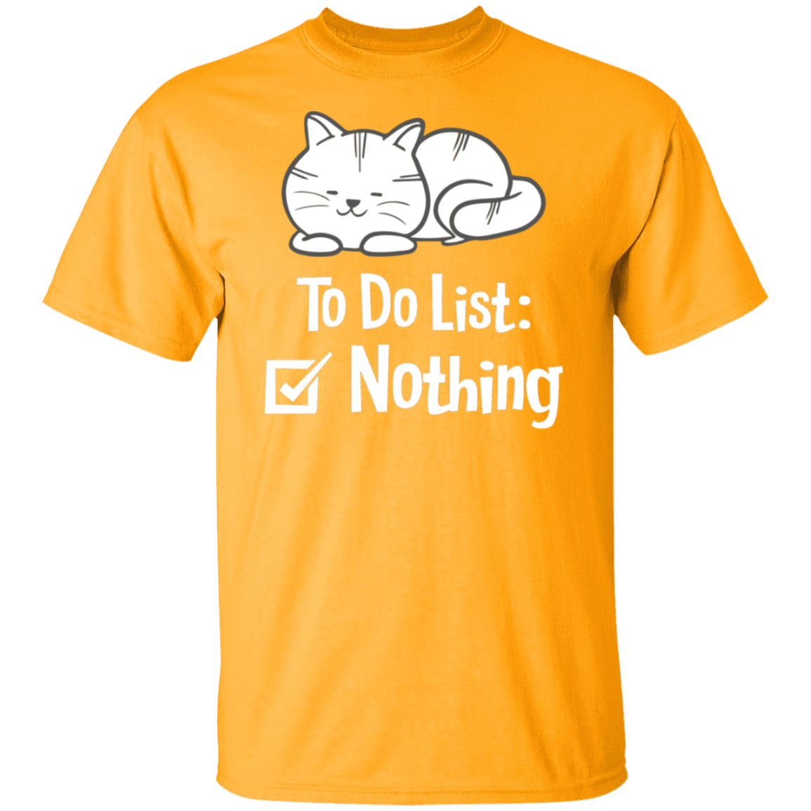 "Purrfectly Lazy: To Do List - Nothing" Cat T-Shirt for Relaxation & Cat Lovers!