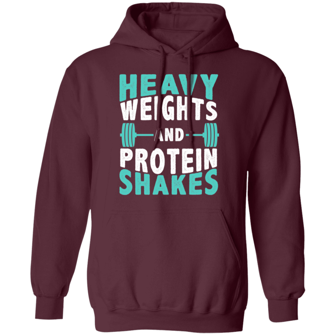 "Heavy Weights and Protein Shakes" Hoodie – Cozy and Motivational Gear for Fitness Enthusiasts!