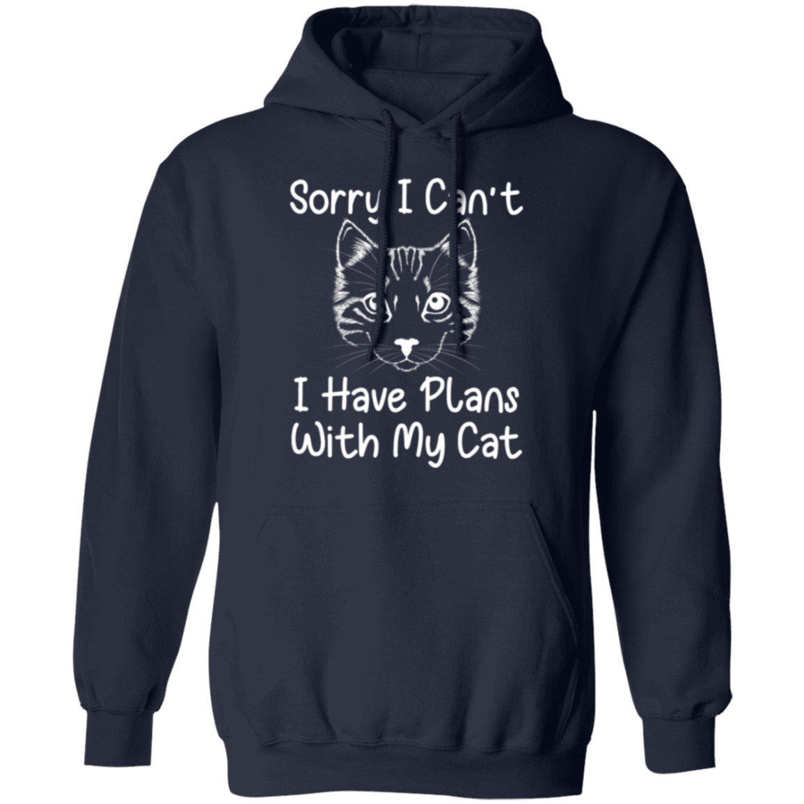 "Plans With My Cat" Funny Cat Lover Hoodie