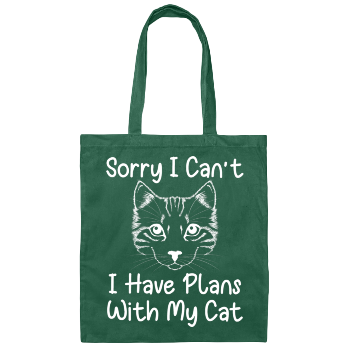 "Plans With My Cat" Funny Cat Lover Tote Bag