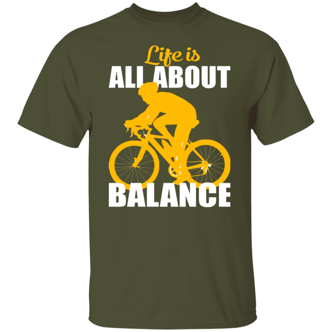 "Life Is All About Balance" Cycling T-Shirt - Ideal for Bike Enthusiasts!